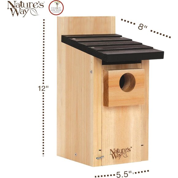 Bird Products Cedar Bluebird Box House - Picture 2 of 6